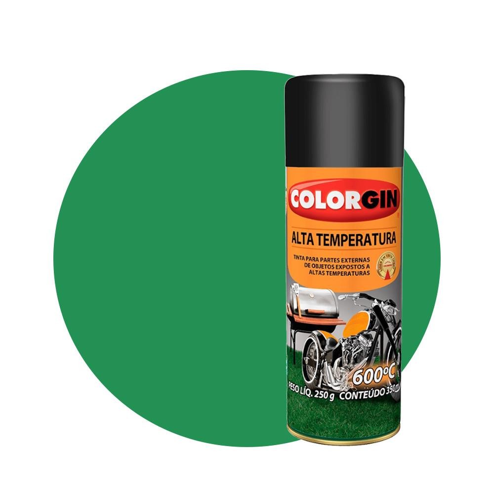 SPRAY VERDE FOSCO ALTA TEMPERATURA 5726 COLORGIN UNIDADE