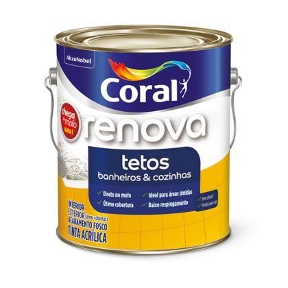 ACRILICO BRANCO FOSCO RENOVA TETOS CORAL 3.6L