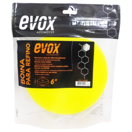 BOINA AMARELA ESPUMA 6 REFINO EVOX - UN