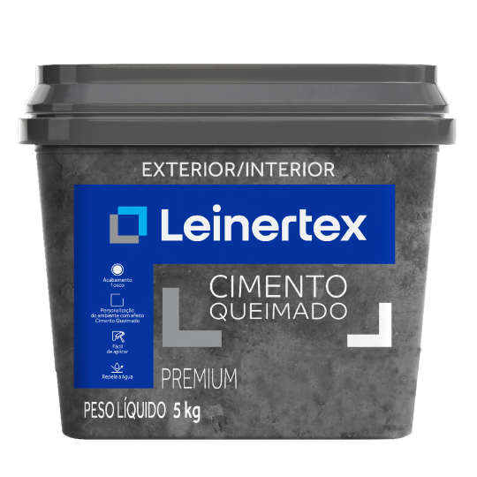 CIMENTO QUEIMADO CINZA GRANITO LEINERTEX - 5KG