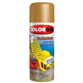SPRAY OURO METÁLICO PLÁSTICO 1521 COLORGIN UNIDADE