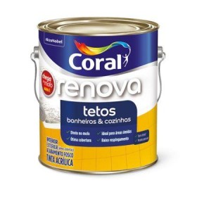 ACRILICO BRANCO FOSCO RENOVA TETOS CORAL 900ML