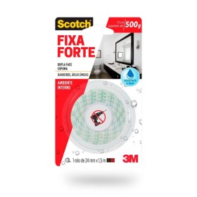FITA DUPLA FACE FIXA FORTE BANHEIRO 24MMX1.5M 3M -  UN