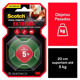 FITA DUPLA FACE FIXA FORTE EXTREMA 24MMX2M 3M -  UN